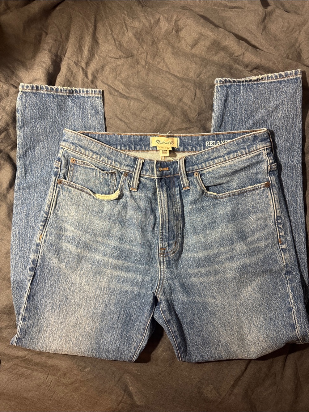 Madewell Men's Relaxed Light Blue Denim Jeans